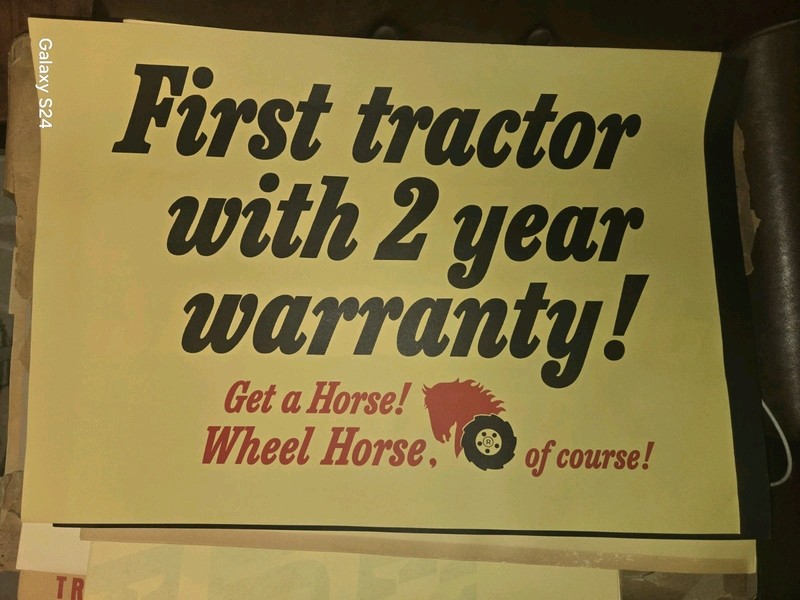 RARE LOT OF WHEEL HORSE POSTERS NOS WITH SOME AGE RELATED WEAR SEE ALL PICTURES! gallery