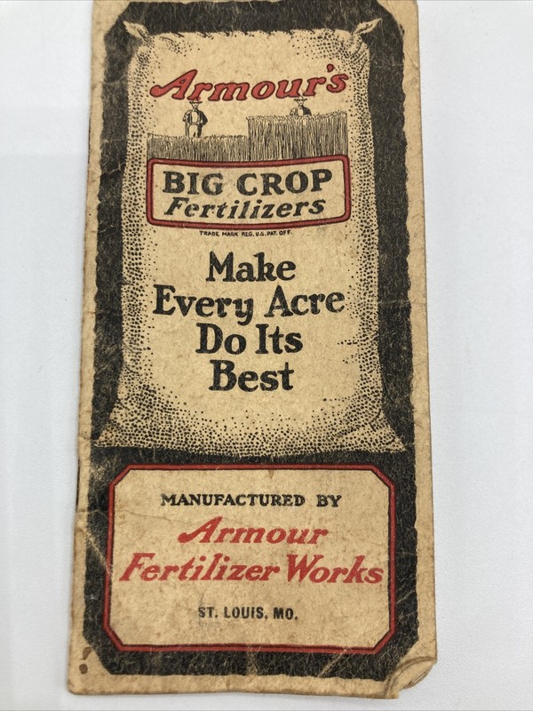 Vintage 1925 Armour’s Big Crop Fertilizers Advertising Notebook St. Louis, Mo