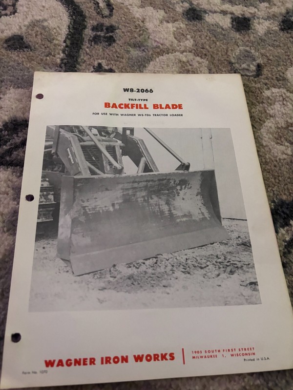 Wagner W8-2066 Tilt Type Backfill Blade Brochure FCCA25