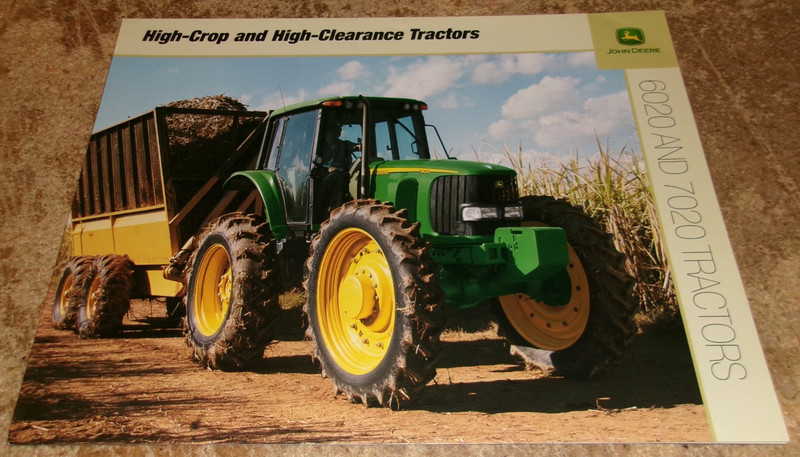2004 john deere 6020/7020 high crop/clearance tractors fold out brochure used