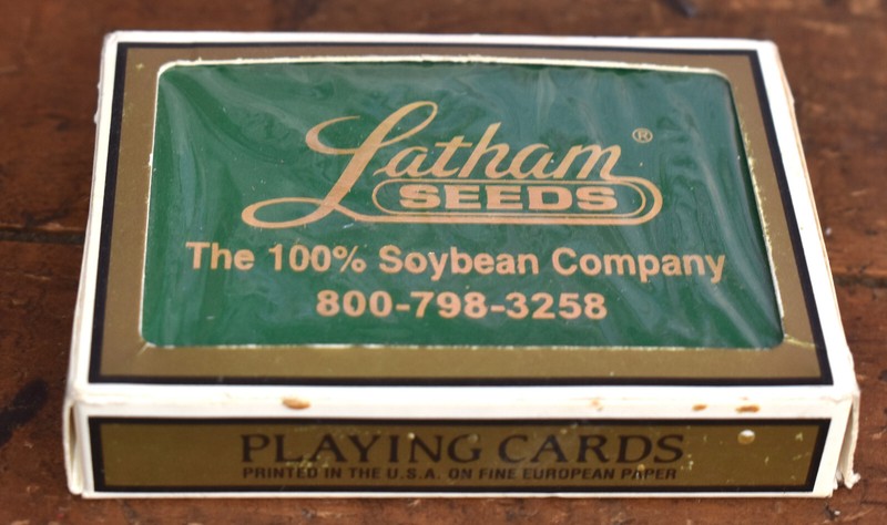 Vintage Latham Seeds Soybean Company Advertising Unopened Deck of Cards