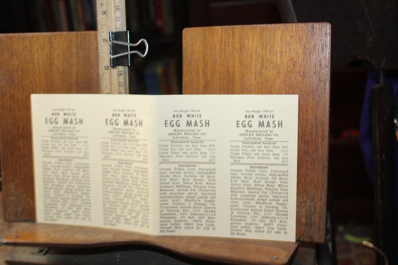 Vintage Unused Labels Bob White Egg Mash Shelby Milling LaFollette Tennessee