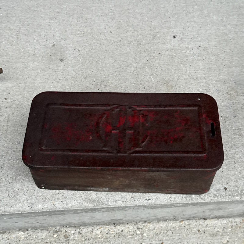 Vintage International Harvester Tool Box Wood Bottom