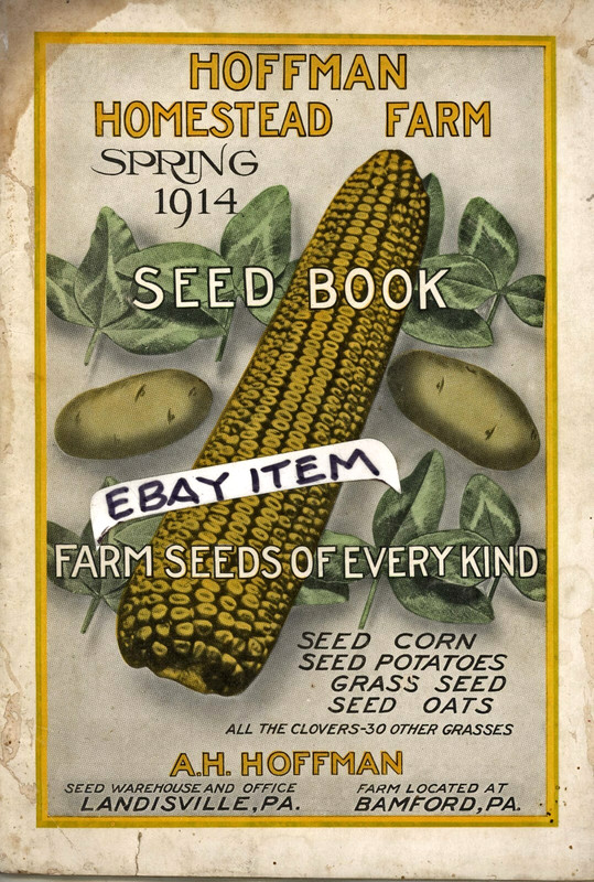 1914 catalog HOFFMAN HOMESTEAD FARM SEED BOOK Landisville Bamford Pennsylvania