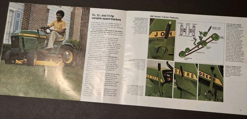 VINTAGE JOHN DEERE 100 200 300 400 Series LAWN & GARDEN TRACTOR BROCHURE 1976 gallery