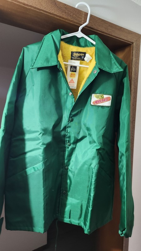 DeKalb Seed Lined Windbreaker Jacket Corn Patch Swingster Nylon Men’s XL USA Vtg