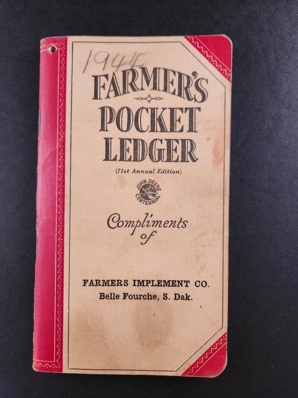 Vintage 1937-38 FARMER’S POCKET LEDGER John Deere 71st Edition BELLE FOURCHE SD