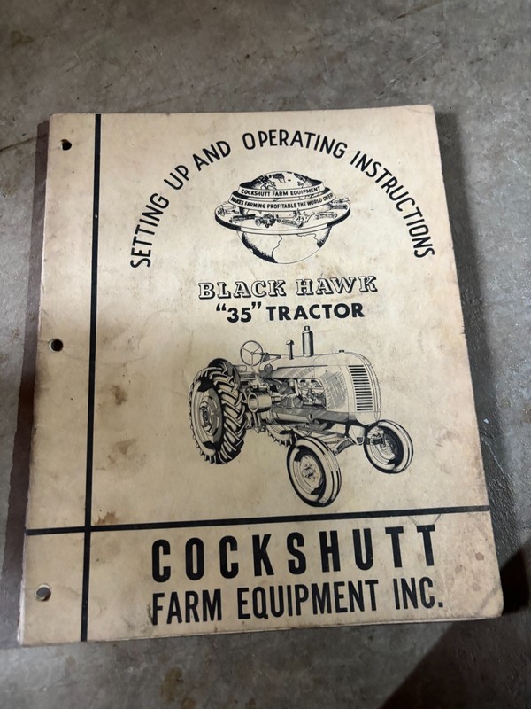 Cockshutt 35 Blackhawk Tractor Operator’s Manual DCPA26