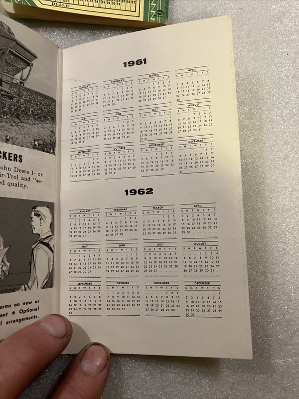 1954 1957 1961 And 1962 John Deere Farmer's Pocket Notebook Ledger Lot gallery