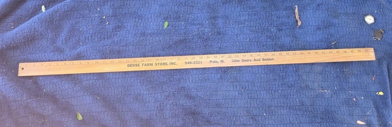 John Deere Besse Farm Store Polo Illinois John Deere & Behlen Wood Yard Stick