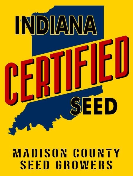 Indiana Certified Seed, Madison County Growers NEW Sign 24×30″ USA STEEL XL Size
