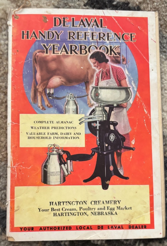 Delaval Dairy Equipment Handy Reference Year Book For 1940 Brochure FCCA25