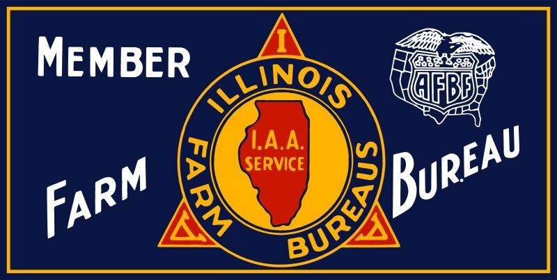 Illinois Farm Bureau Member NEW Sign 24×48″ USA STEEL – DOUBLE SIDED