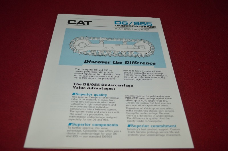 Caterpillar D6 955 Undercarriage Dealer’s Brochure DCPA6 ver6