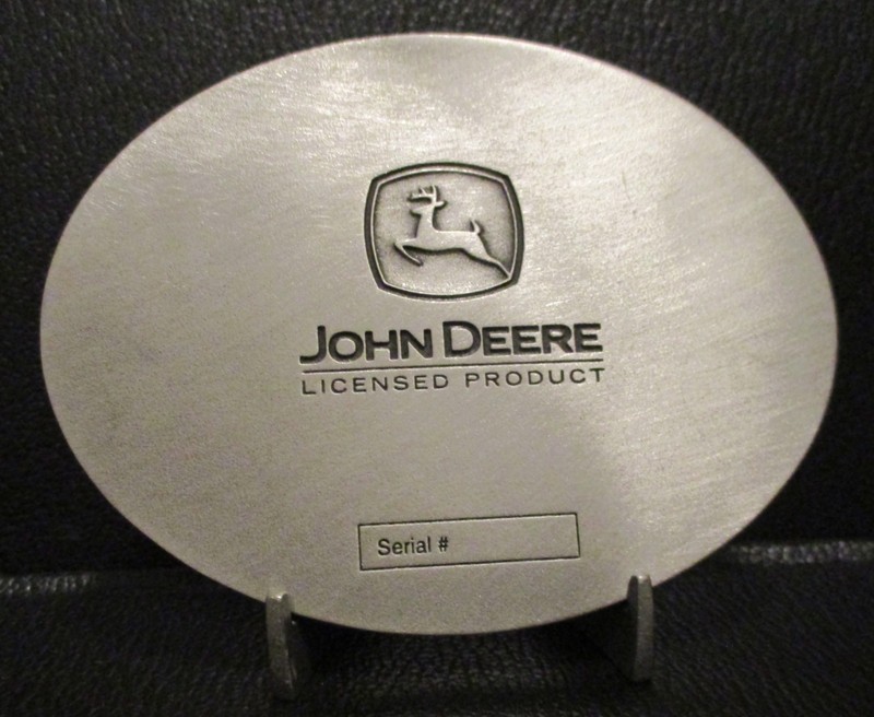 John Deere Waterloo Operations 2000 Leaping Deer Trademark Logo Pewter Medallion gallery