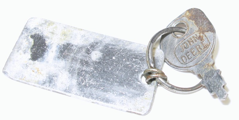 Vintage John Deere Advertising Keychain Key Ring Fob Valley Truck & Tractor gallery