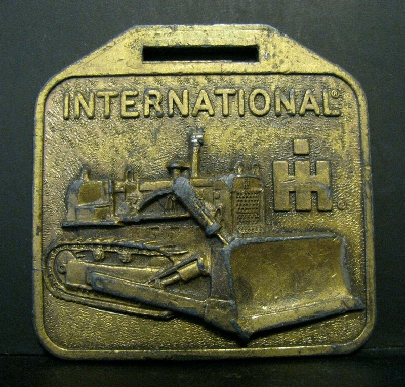 IH International Harvester Crawler Bulldozer Watch Fob BORDER MACHINERY COMPANY