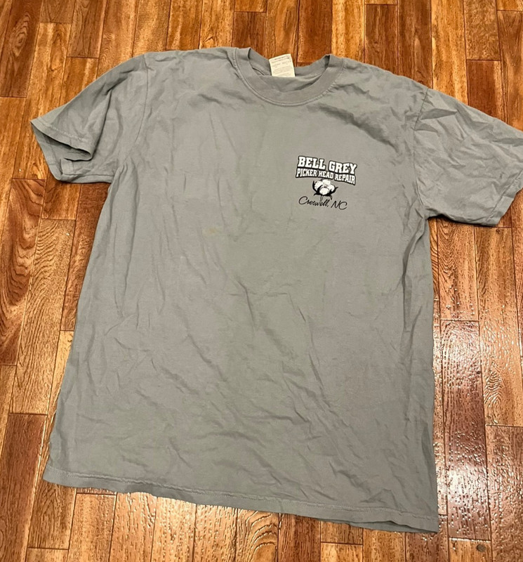 Creswell,N.C. Bell Grey Picker Head Repair Farming T-Shirt men’s Size L EUC