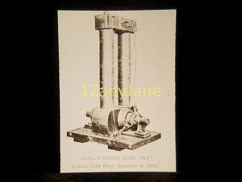 AC0303 35mm Slide of an ALLIS CHALMERS MEDIA DYNAMO LONG WAISTED MARY ANN 1883