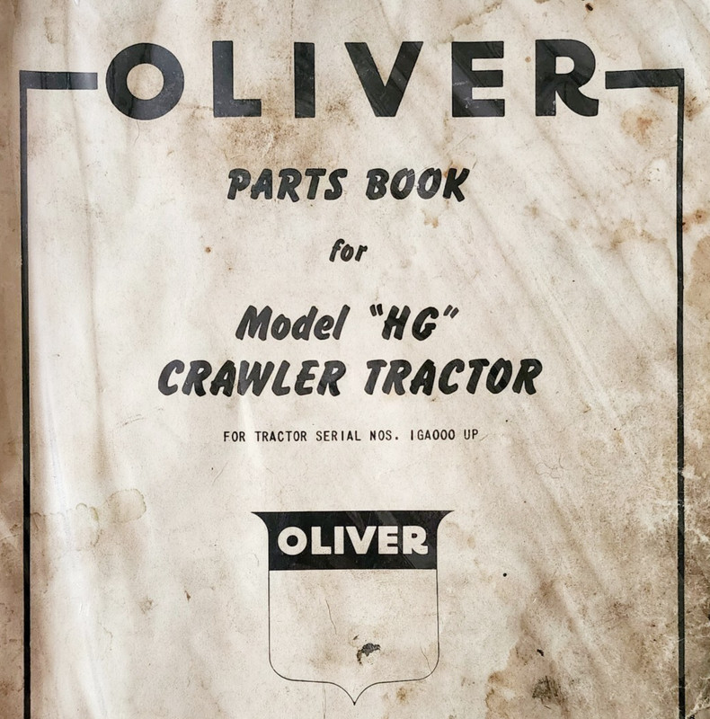 1950 Oliver HG Crawler Tractor Parts Manual Book S6-CLP-100 Farming DWUU3