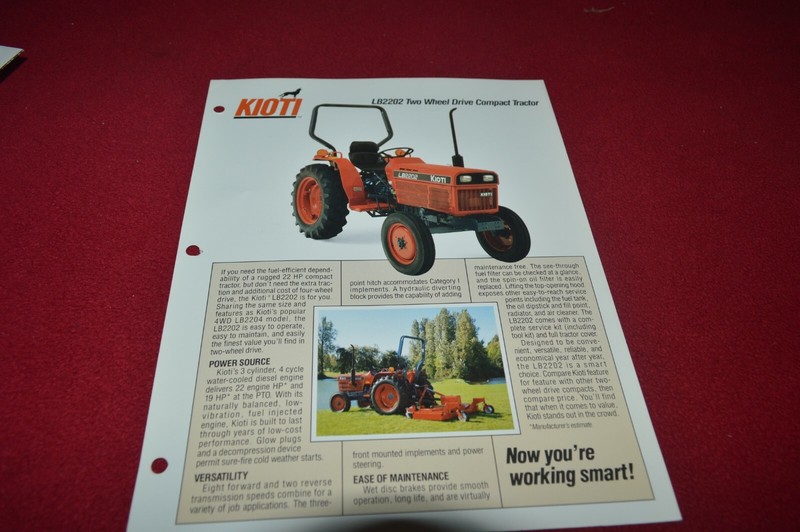 Kioti LB2202 Tractor Dealers Brochure CDIL