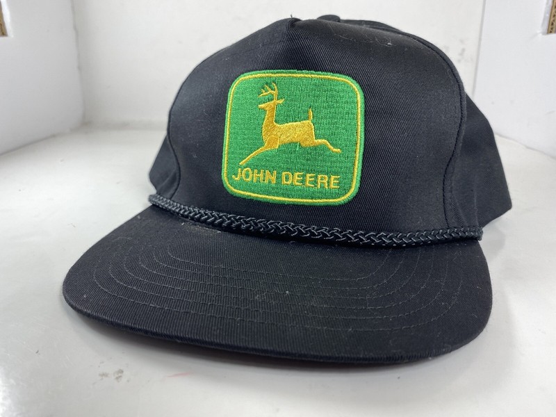 Vintage John Deere Hat Black Post 1968; Pre2000