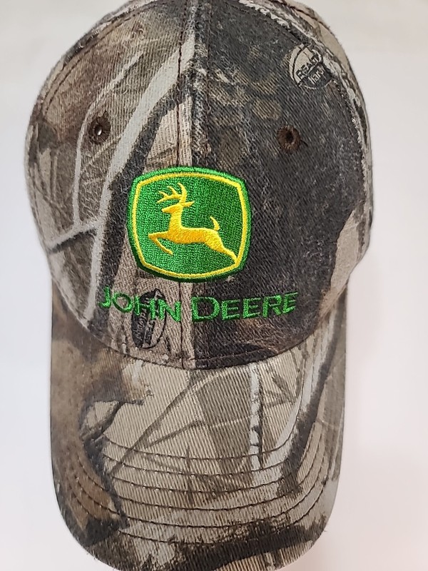 JOHN DEERE Camouflage Hook And Loop Back Closure Cap; One Size Fits All