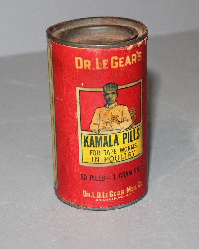 Antique Advertising Kamala Pills for Poultry Storage Tin gallery
