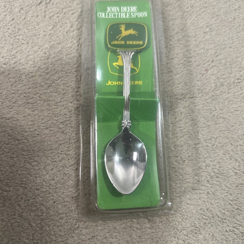 Vintage John Deere Collector Souvenir Spoon Logo Silver Plate New in Package NIP