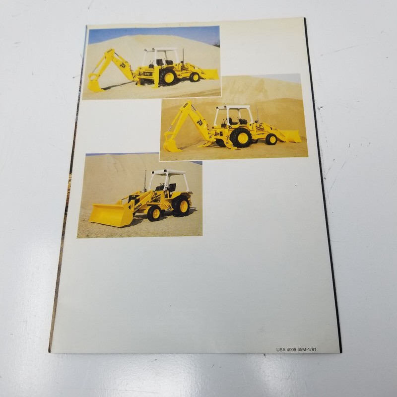 JCB Backhoe Loader Sales Brochure 1981 Operator is King Series 1000 gallery