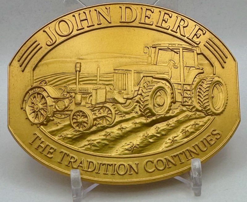 JOHN DEERE Belt Buckle Models 8400 & D Tractors Limited Great Christmas Gift gallery