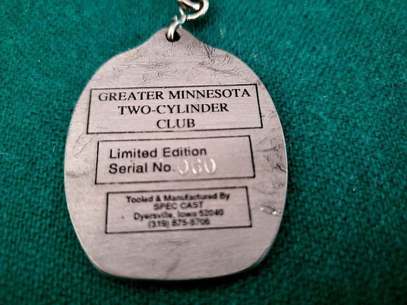 Vintage Pewter Key Chain Two-Cylinder Club Limited Edition Ser. #060 Spec Cast gallery