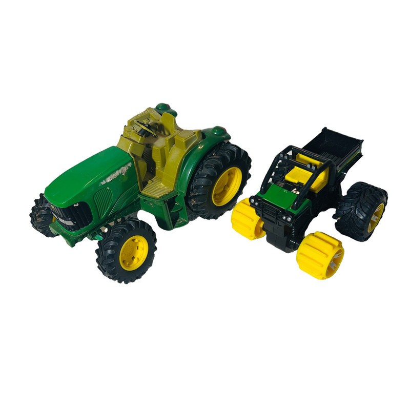 John Deere VTG Bundle Die Cast Tractor & Mini 4.5” plastic Gator Toy READ