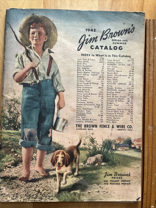 Jim Brown’s 1942 Catalog Farm Supply & Fencing Tom Sawyer Cover