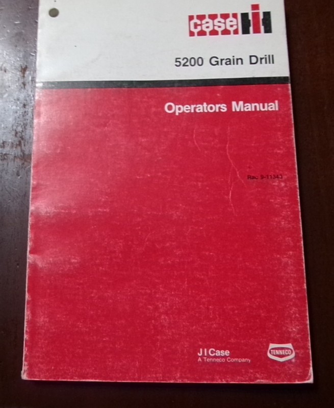 Case IH 5200 Grain Drill Operator’s Manual 1986