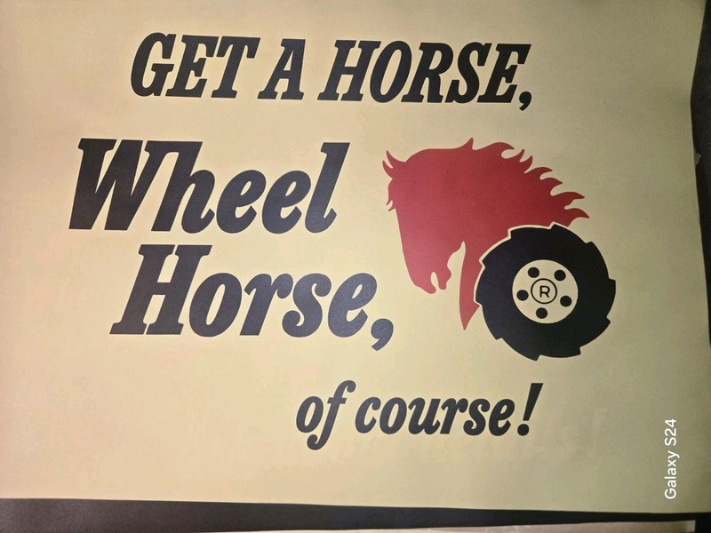 RARE LOT OF WHEEL HORSE POSTERS NOS WITH SOME AGE RELATED WEAR SEE ALL PICTURES! gallery