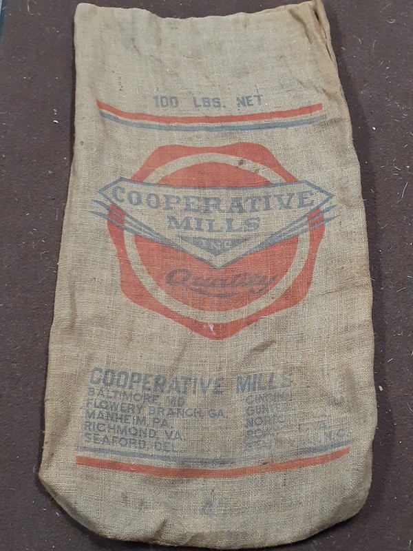 Vintage Burlap Feed Sack Cooperative Mills gallery