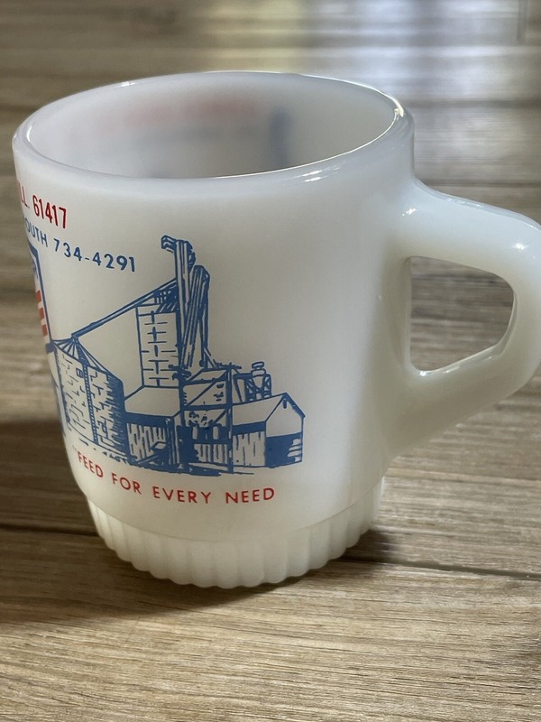 Vintage Fire King Master Mix Agrico Coffee Mug Berwick Illinois gallery