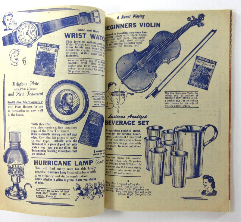 Vintage Garden Spot Seed Catalog Sales Prizes Toys Garden Almanac Lancaster 1955 gallery