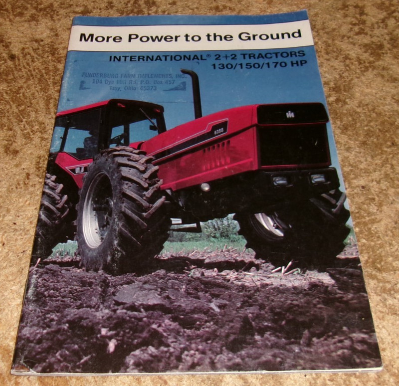 1981 international 2 + 2 tractors 130/150/170 hp booklet in good shape used