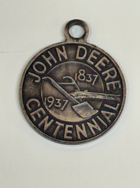 Vintage John Deere Centennial 1837 1937 Pocket Watch Fob Medal Medallion