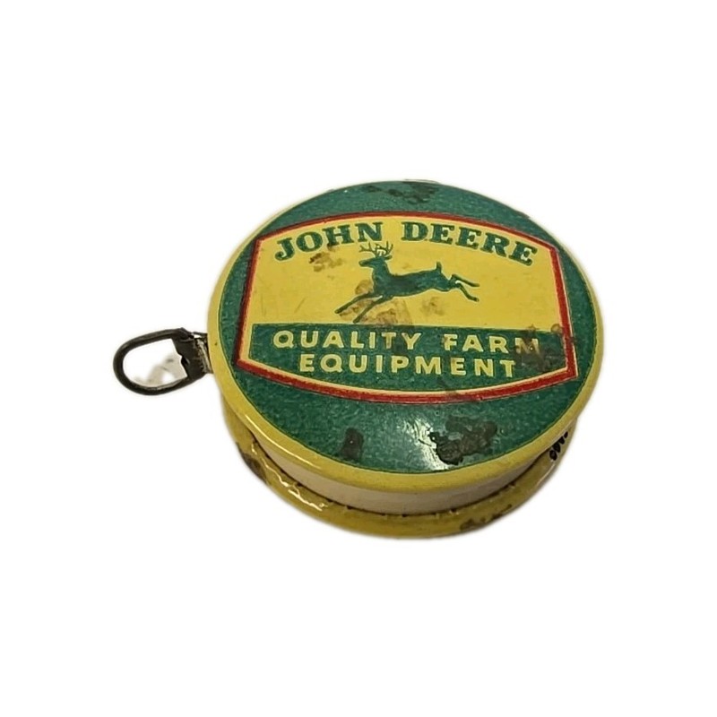 Vintage John Deere Harvester Works Steel Plow Advertising Celluloid Tape Measure