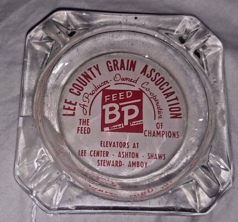 Vintage BP FEEDs FARM Advertising LEE County Grain Association illinois