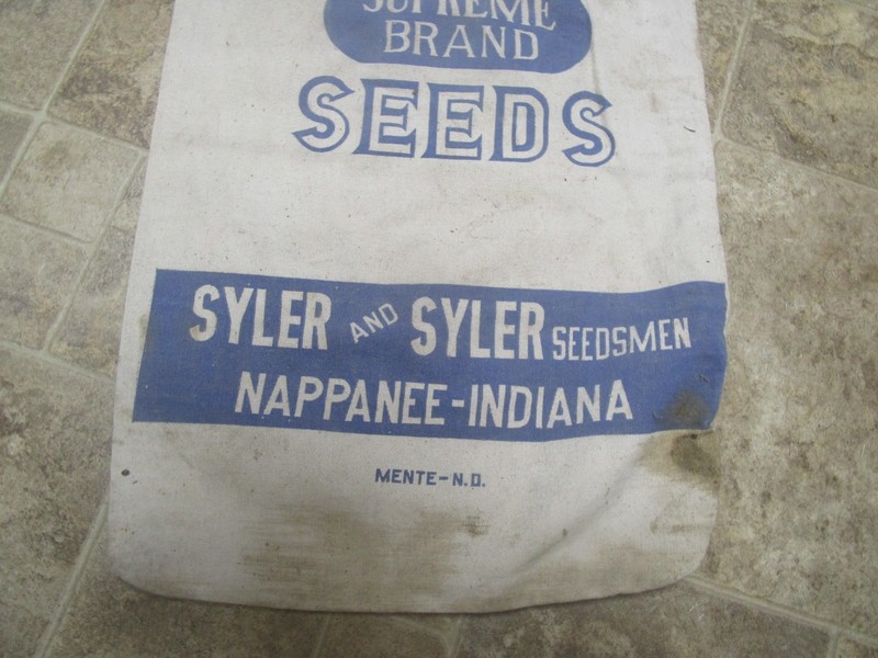 Vintage Sylers seeds bag sack Indiana gallery