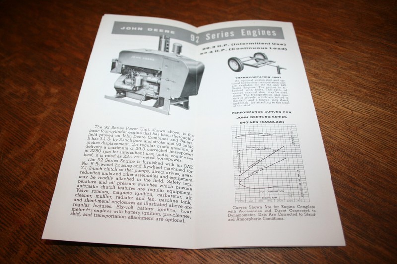 John Deere New Stationary Power Units 217 145 92 Series 1957 NEAT! gallery