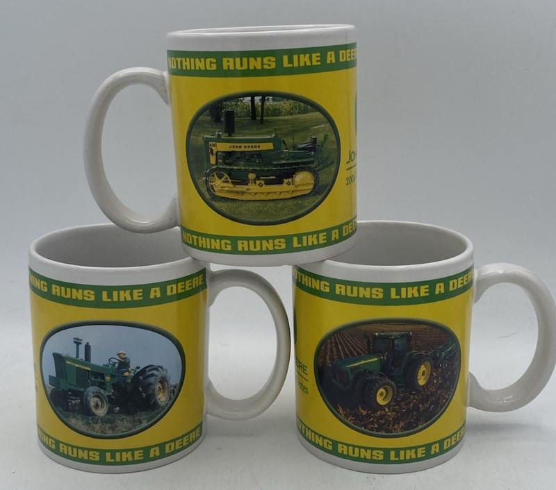 John Deere 2004 Collector Series Tractor Coffee Mugs 31151 31251 – Lot Of 3