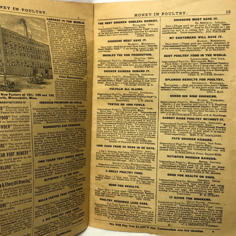 c1900s Money in Poultry Booklet International Poultry Food gallery