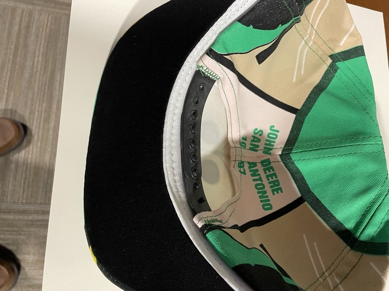 VTG John Deere Swingster 1997 San Antonio Eyes & Lips Snapback Hat Cap Made USA gallery