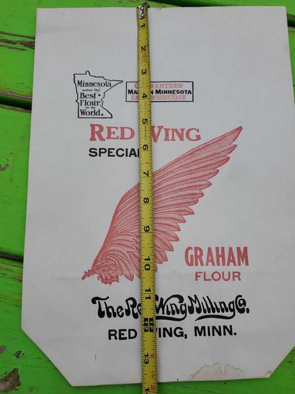 Vintage 10 Lb. Red Wing Special Graham Flour Bag/sack,Red Wing MN FREE SHIPPING gallery