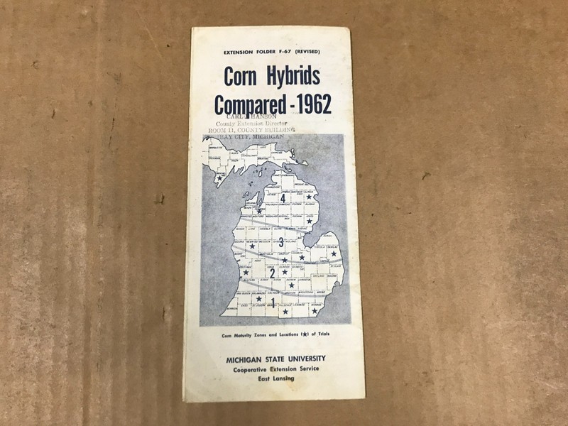 VTG 1962 – Corn Hybrids Compared – Michigan State University Extension Service